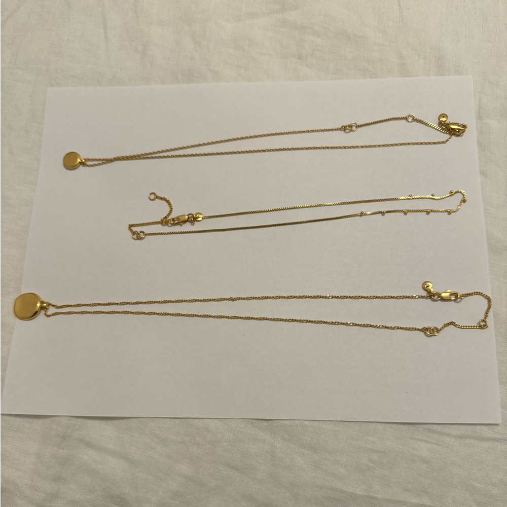 Madewell coin layered necklaces